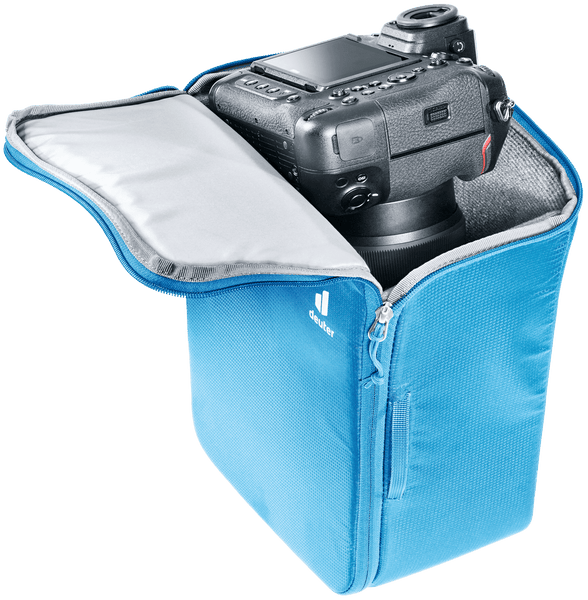 deuter Camera Box Onebay Fototasche blau verstellbar gepolstert Auf und Davon Outdoor Equipment