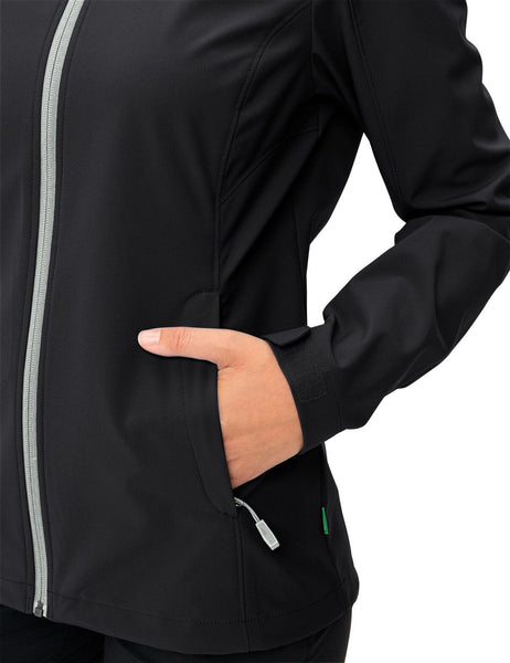 vaude Women's Hurricane Jacket IV black uni Softshell Jacke Auf und Davon Outdoor Equipment