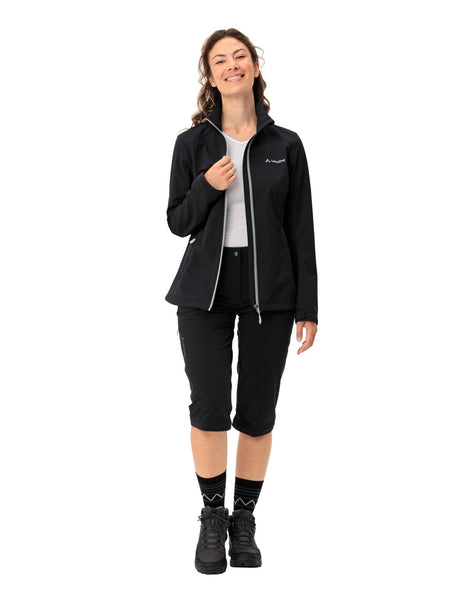 vaude Women's Hurricane Jacket IV black uni Softshell Jacke Auf und Davon Outdoor Equipment