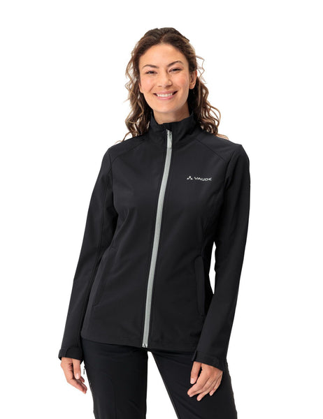 vaude Women's Hurricane Jacket IV black uni Softshell Jacke Auf und Davon Outdoor Equipment