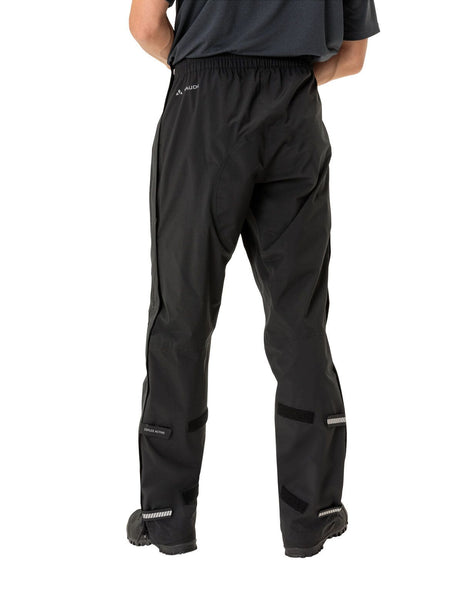 vaude Men's Yaras Rain Zip Pants IV black Herren Regenhose mit Reißverschluss Auf und Davon Outdoor Equipment