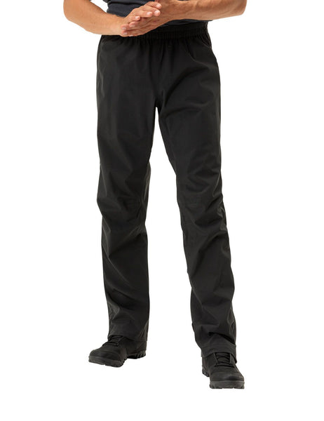 vaude Men's Yaras Rain Zip Pants IV black Herren Regenhose mit Reißverschluss Auf und Davon Outdoor Equipment