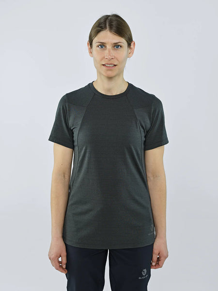 Blackyak Damen Kabru Merino T-Shirt Merinoshirt peat Sportshirt Funktionsshirt Auf und Davon Outdoor Equipment