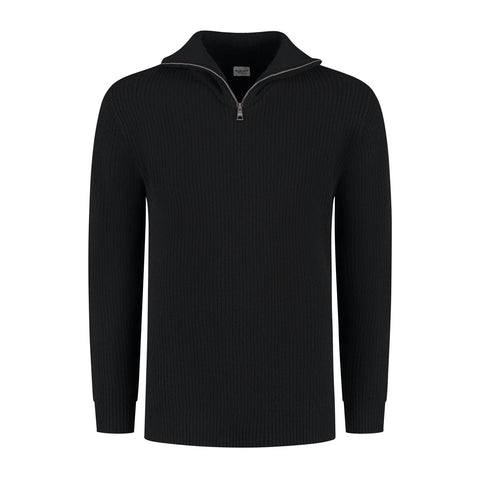 Blue Loop Men's Essential Nautic Sweater Wollpullover black Wollpullover Auf und Davon Outdoor Equipment