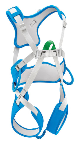 Petzl Ouistiti Kinderklettergurt Ganzkörper Klettergurt Brustklettergurt METHYL BLUE blau grau Auf und Davon Outdoor Equipment