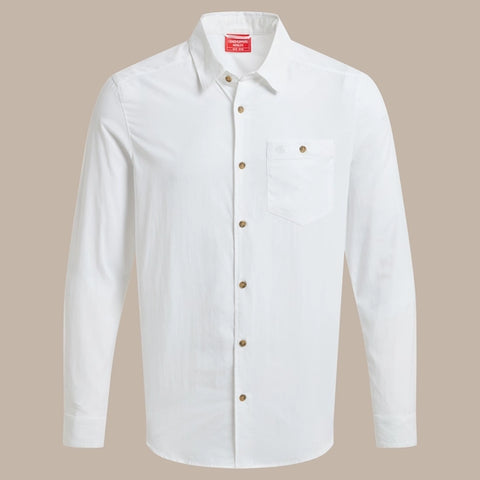 Craghoppers NosiLife Nuoro Langarmshirt II - Herren white Reisehemd Auf und Davon Outdoor Equipment