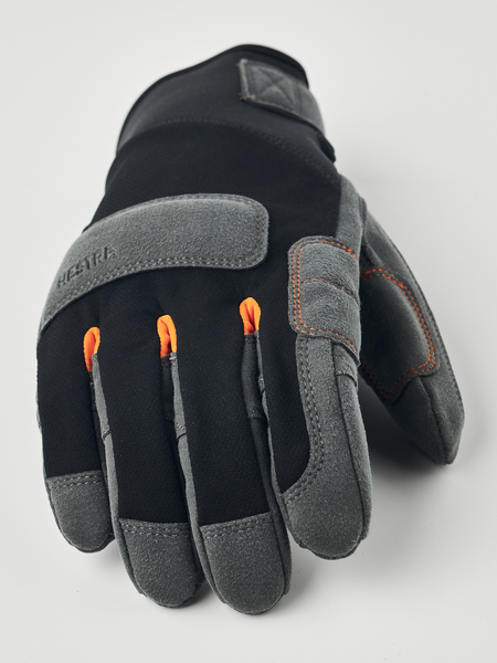 Hestra Ergo Grip Delta HDry 5-finger | Kletterhandschuhe schwarz/dunkelgrau Klettersteighandschuhe Auf und Davon Outdoor Equipment