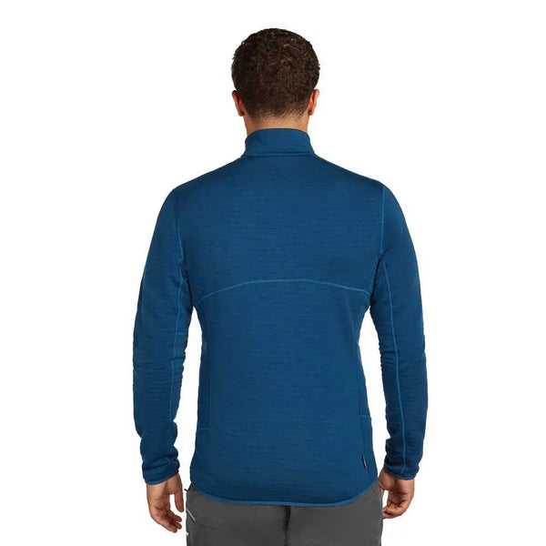 Icebreaker Men's Merino 400 RealFleece Descender LS Zip-Jacket atlantis Merino Fleece blau Auf und Davon Outdoor Equipment
