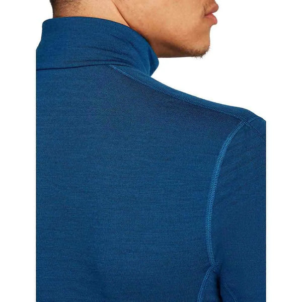 Icebreaker Men's Merino 400 RealFleece Descender LS Zip-Jacket atlantis Merino Fleece blau Auf und Davon Outdoor Equipment