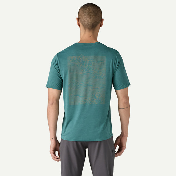 Patagonia Men's Capilene Cool Daily Graphic Shirt strataspire wetland blue x-dye türkis Auf und Davon Outdoor Equipment