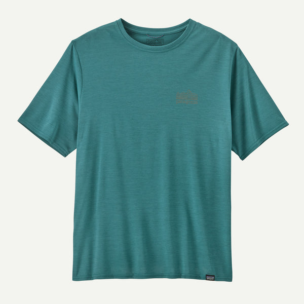 Patagonia Men's Capilene Cool Daily Graphic Shirt strataspire wetland blue x-dye türkis Auf und Davon Outdoor Equipment