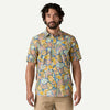 Men's Go-To Shirt Flourish Abundant Blue Hawaii Hemd Männer Auf und Davon Outdoor Equipment
