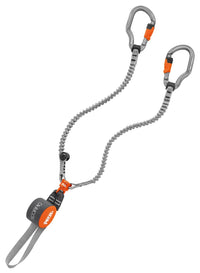 petzl Scorpio Vertigo SW | Klettersteigset Bandfalldämpfer grau orange Auf und Davon Outdoor Equipment