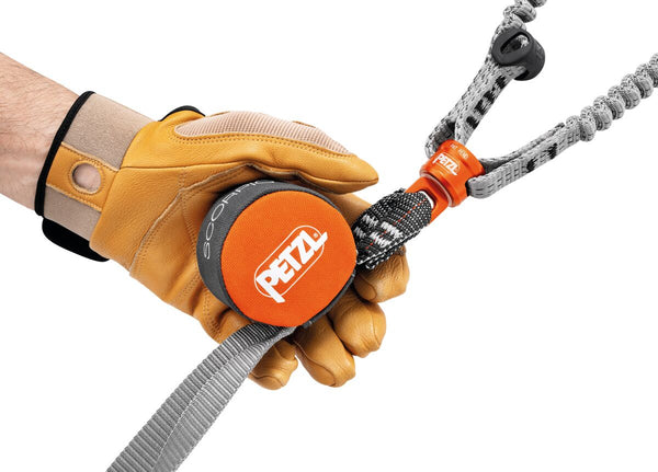 petzl Scorpio Vertigo SW | Klettersteigset Bandfalldämpfer grau orange Auf und Davon Outdoor Equipment