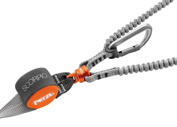 petzl Scorpio Vertigo SW | Klettersteigset Bandfalldämpfer grau orange Auf und Davon Outdoor Equipment