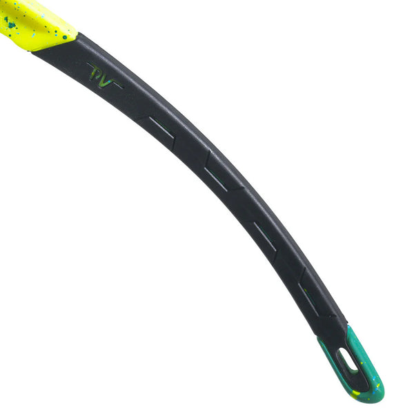 Pit Viper The Flip-Offs HDPV - Rec Center Fahrradbrille blau gelb grün gesprenkelt schnelle Brille Laufbrille klappbar Auf und Davon Outdoor Equipment
