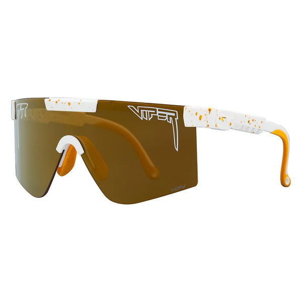 Pit Viper The Originals 2.0 Wide HDPV - Bel Air Fahrradbrille braun weiß polarisiertschnelle Brille Laufbrille Auf und Davon Outdoor Equipment 