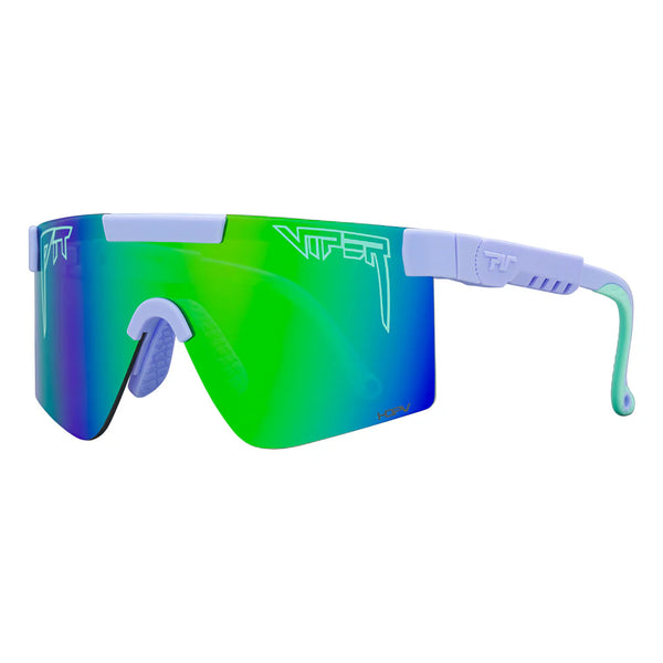 Pit Viper The Originals 2.0 Wide HDPV - Moontower Fahrradbrille weiß blau grün  schnelle Brille Laufbrille Auf und Davon Outdoor Equipment
