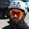 Pit Viper The Originals 2.0 Wide HDPV - Radical | Fahrradbrille orange pink schnelle Brille Laufbrille Trendbrille Auf und Davon Outdoor Equipment