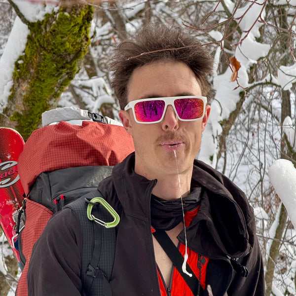 Pit Viper The Turboshaft HDPV - Miami Nights Red Sonnenbrille rosa weiß rutschfest polarisiert Auf und Davon Outdoor Equipment