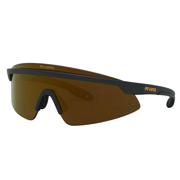 Pit Viper The Skysurfer HDPV - Exec Gold | Fahrradbrille Laufbrille schnelle Brille polarisiert Auf und Davon Outdoor Equipment