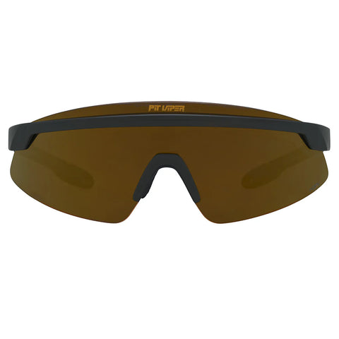 Pit Viper The Skysurfer HDPV - Exec Gold | Fahrradbrille Laufbrille schnelle Brille polarisiert Auf und Davon Outdoor Equipment