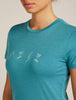 icebreaker Women's Merino 150 Tech Lite T-Shirt Snow Day | Merinoshirt topaz Funktionsshirt Auf und Davon Outdoor Equipment