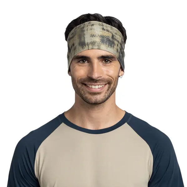 buff Coolnet UV® Wide Headband Resca tundra khaki Stirnband Sportstirnband Auf und Davon Outdoor Equipment