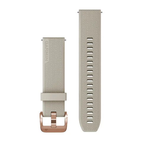 Garmin Schnellwechsel-Uhrenarmband 20mm Silikon Wechselarmbadn Uhrenarmband beige/rosegold Auf und Davon Outdoor Equipment