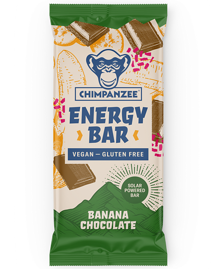 chimpanzee Energy Bar - Banana & Chocolate Energieriegel vegan glutenfrei Auf und Davon Outdoor Equipment