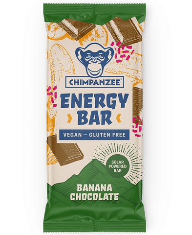 chimpanzee Energy Bar - Banana & Chocolate Energieriegel vegan glutenfrei Auf und Davon Outdoor Equipment