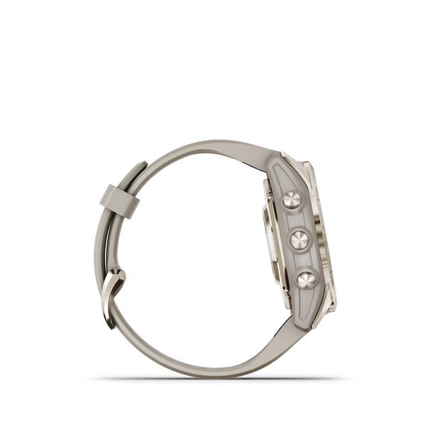 Beige/Softgold mit QuickFit-Silikon-Armband 20mm