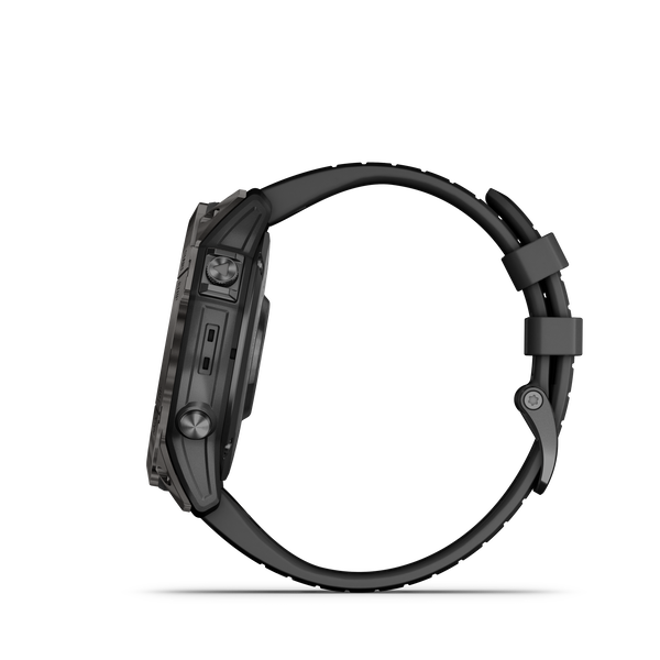 Schwarz-Carbongrau Titan mit QuickFit-Silikon-Armband 26mm