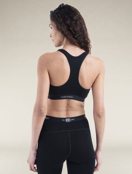 icebreaker Women's Merino 125 ZoneKnit Racerback Bra | Sport-BH black Auf und Davon Outdoor Equipment