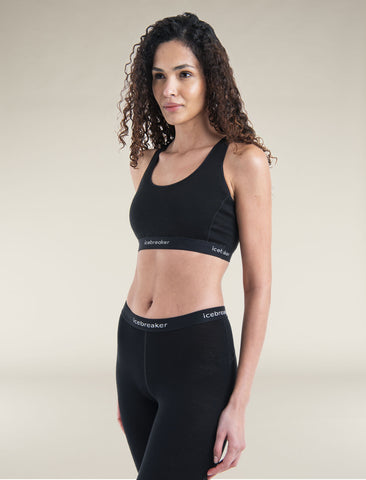 icebreaker Women's Merino 125 ZoneKnit Racerback Bra | Sport-BH black Auf und Davon Outdoor Equipment