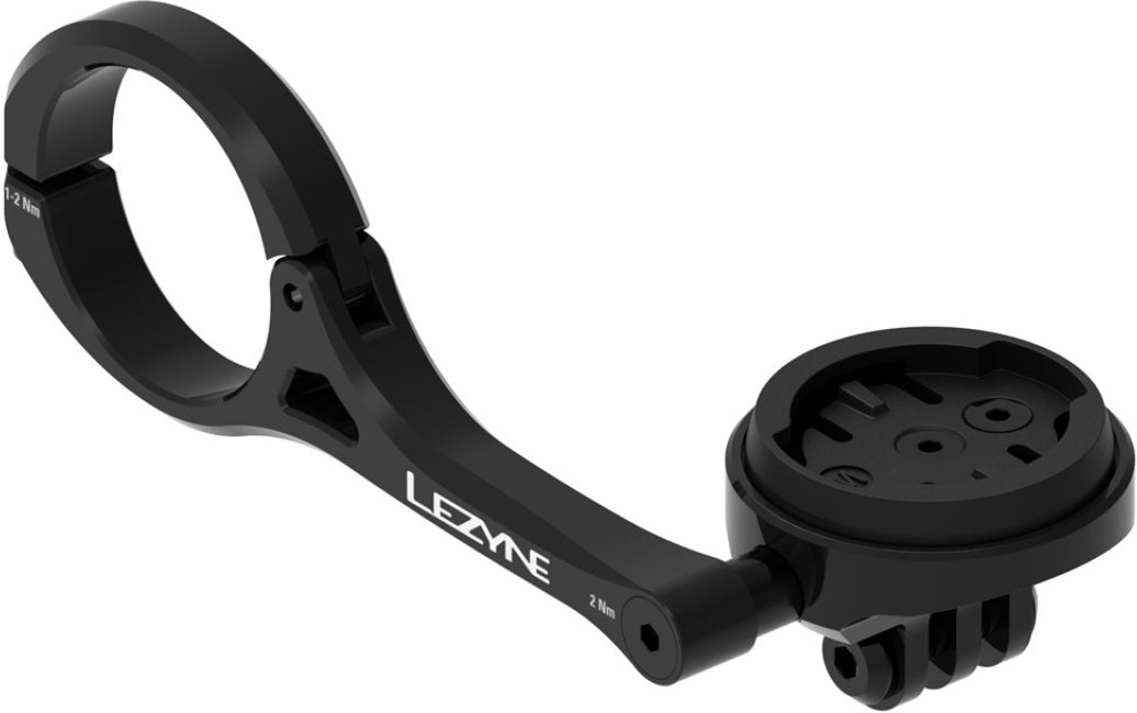 Lezyne Forward Mount mit GoPro Adapter | Fahrradcomputer-Halterung Aluminium schwarz Auf und Davon Outdoor Equipment