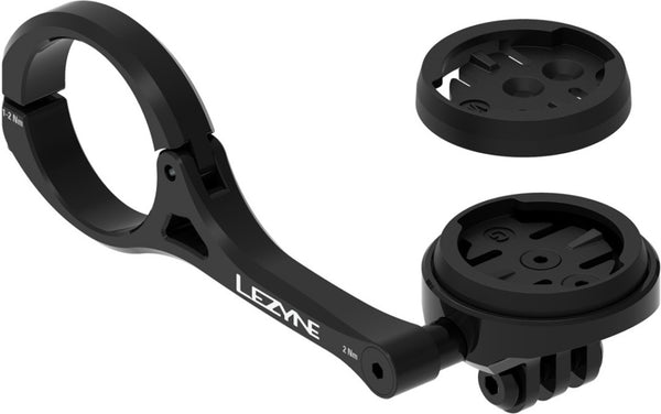 Lezyne Forward Mount mit GoPro Adapter | Fahrradcomputer-Halterung Aluminium schwarz Auf und Davon Outdoor Equipment