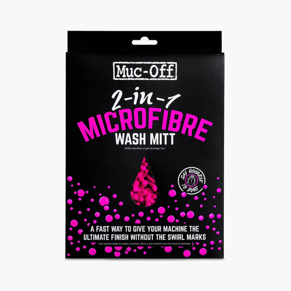 Muc Off Microfibre Wash Mitt | Waschhandschuh Mikrofaserhandschuh Mikrofaserputzhandschuh pink Fahrradputzhandschuh Auf und Davon Outdoor Equipment