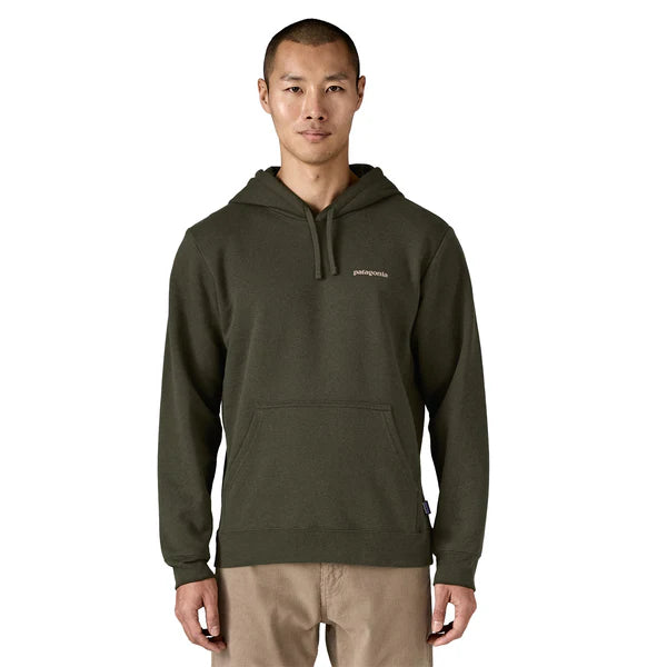 patagonia Men's Boardshort Logo Uprisal Hoody Kapuzenpullover basin green Fair Trade Auf und Davon Outdoor Equipment
