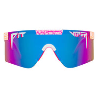 pit viper The Originals 2.0 Regular HDPV - Aftershock Fahrradbrille pink blau schnelle Brille Laufbrille Auf und Davon Outdoor Equipment