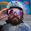 pit viper The Originals 2.0 Regular HDPV - Miami Nights Pink Fahrradbrille schnelle Brille Laufbrille Auf und Davon Outdoor Equipment