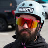 pit viper The Originals 2.0 Regular HDPV - Radical | Fahrradbrille pink orange gesprenkelt Laufbrille schnelle Brille Auf und Davon Outdoor Equipment