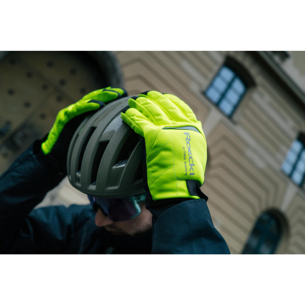 roeckl sports Villach 3 | Fahrradhandschuhe fluo yellow Winter-Radhandschuhe neongelb Auf und Davon Outdoor Equipment