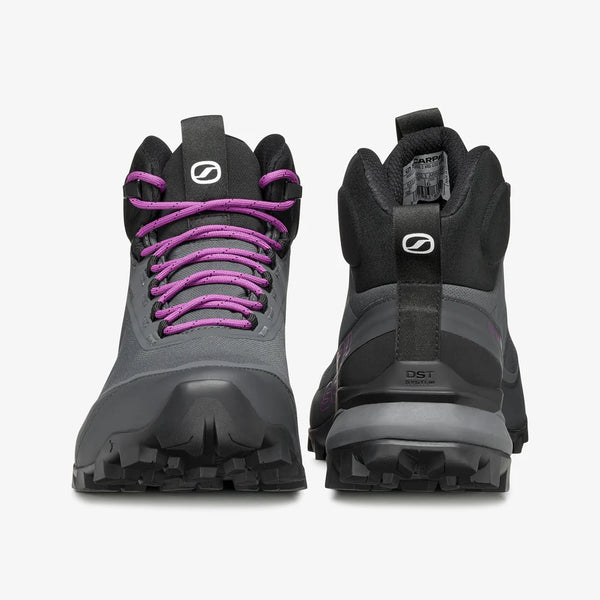 scarpa Ribelle Cross 2 Mid GTX Women's Wanderschuhe dark gray/purple wasserdicht leicht Auf und Davon Outdoor Equipment