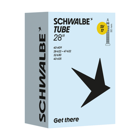 Schwalbe Schlauch Nr. 17 mit Sclaverand-Ventil 50 mm in Verpackung