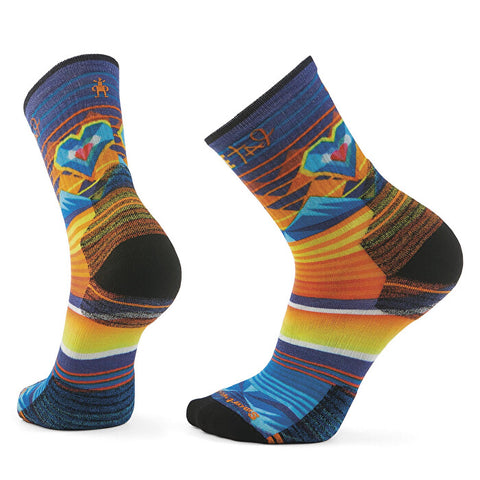 smartwool Hike Targeted Cushion Crew Open Hearts Print - Unisex multicolor Merino Wandersocken multicolor Auf und davon Outdoor Equipment