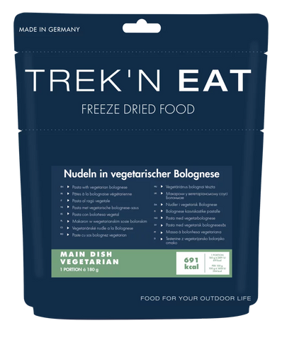 trek `n eat Nudeln in vegetarischer Bolognese | Outdoor Essen gefriergetrocknete Mahlzeit Auf und Davon Outdoor Equipment