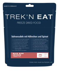 trek'n eat Sahnenudeln mit Hühnchen und Spinat - Outdoor Essen gefriergetrocknete Mahlzeit Auf und Davon Outdoor Equipment