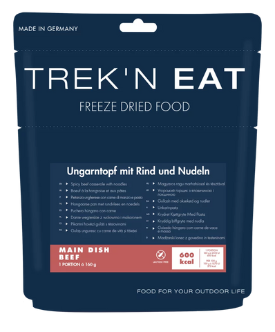 Trek'n eat Ungarntopf mit Rind und Nudeln - Outdoor Essen gefriergetrocknete Mahlzeit Auf und Davon Outdoor Equipment
