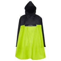 vaude Covero Poncho II | Regenponcho neon yellow black Auf und Davon Outdoo Equipment 